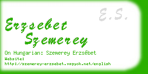 erzsebet szemerey business card